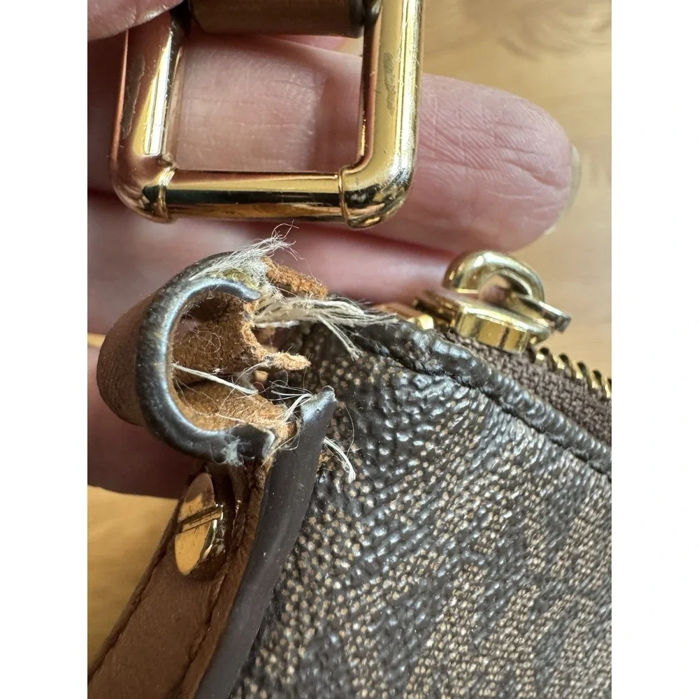 Michael Kors Brown Crossbody Bag with Gold Hardware
